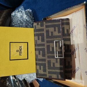 Fendi Brown and Black Wallet